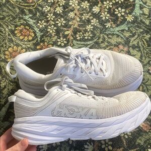 HOKA Bondi Women’s White Running Shoes 7.5